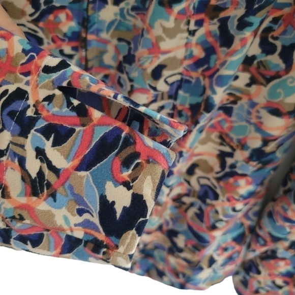 CHRISTOPHER&BANKS Multi Colored Shirt Jacket - Picture 5 of 8